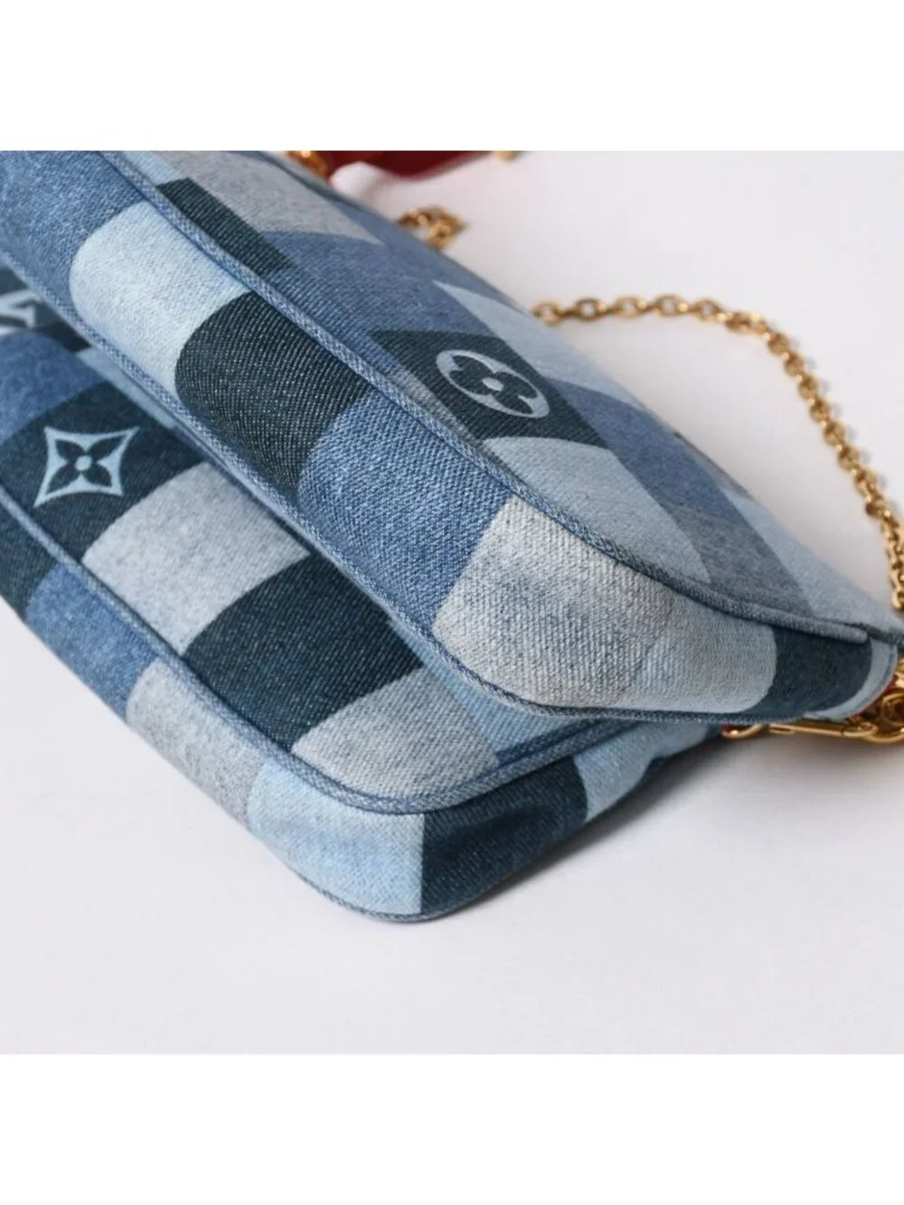 Louis Vuitton Multi Pochette Accessoires Pouch Denim Monogram